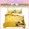 Snoopy Cartoon Digital Print Bedding Set For Modern Bedroom Decor