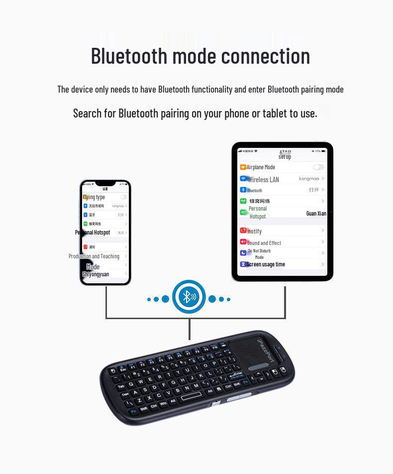 2025 Dual-Mode Wireless Touchpad Keyboard & Mouse Set for Laptops