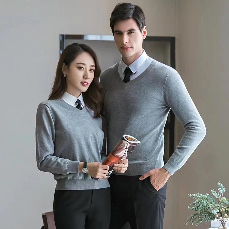 Unisex V-Ausschnitt Wollweste für Frühling/Herbst Business-Kleidung