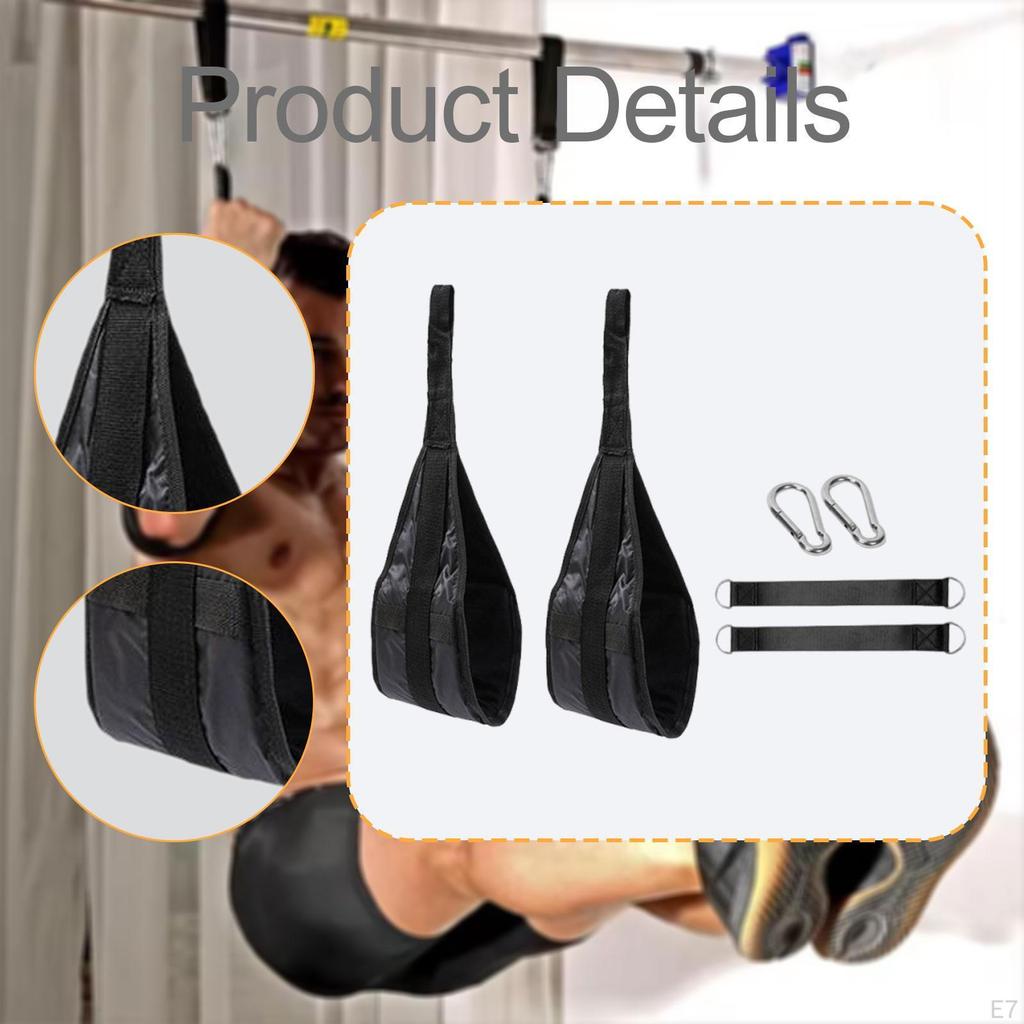 2 Pieces Hanging Ab Straps Equipment Leg Raise Exercise Heavy Duty Fitness for