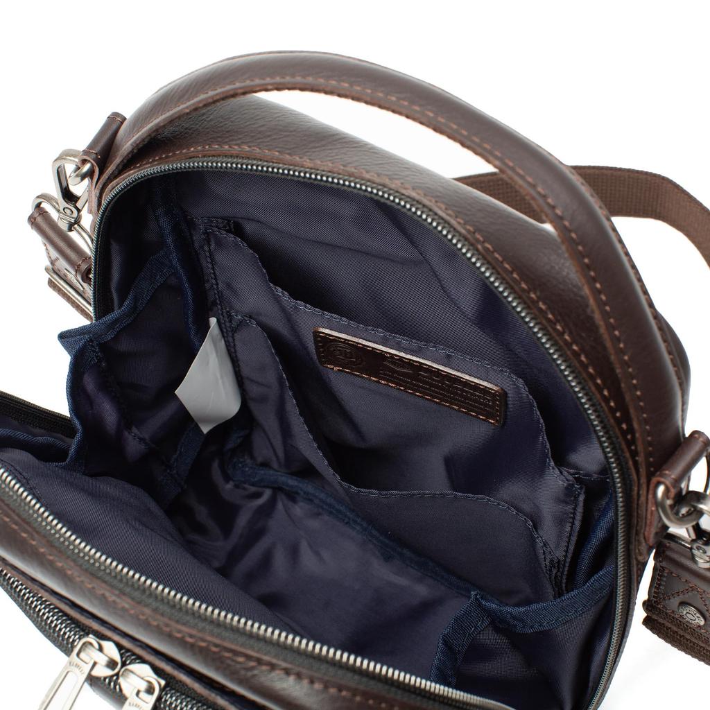 Doubles Men's Genuine Leather Shoulder Bag, A5 Capacity, BKS-7040 (Green)