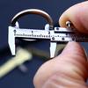 Mini Vernier Caliper Pocket Key Chain Keyring Ornaments Small 3D Movable Precision Measure Tool Slider Ruler Accessories