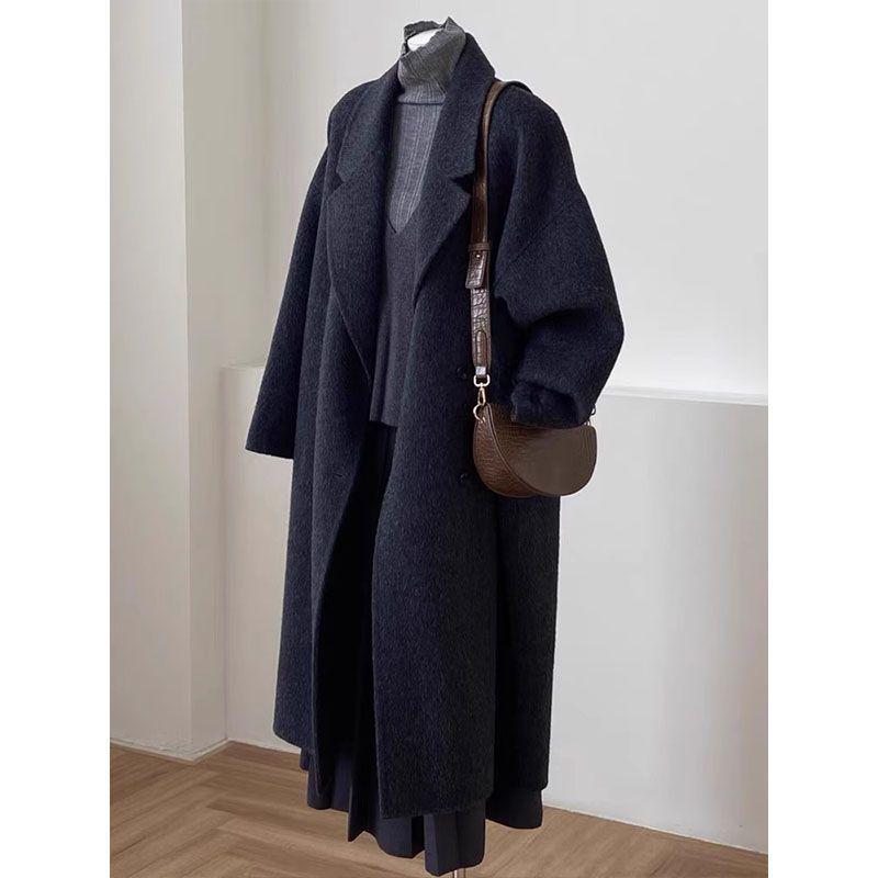 

Женское шерстяное пальто Хепберн средней длины, утолщенное, на утином пуху, осенне-зимнее L for 126-140 lbs with Hanger & Dust Bag