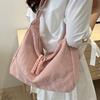 Spring New Women's Bag Fashion Large Capacity Premium Sense Scrub Slack Lazy Wind Shoulder Bag Tote Bag