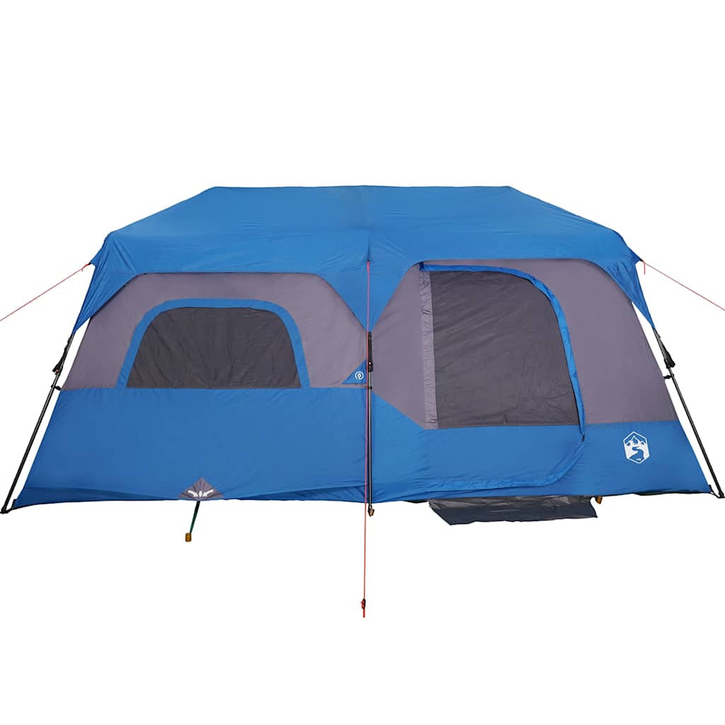 Family Tent for 9 Persons Blue Quick Release Waterproof
