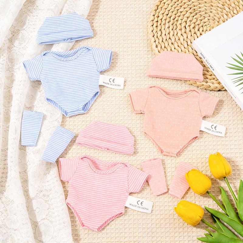 Puppenkleidung für 7,87 Zoll Babypuppen Kleidung Spielzeugpuppen Zubehör Geeignet für 20cm Puppe Strampler Pullover Puppenkleidung Zubehör