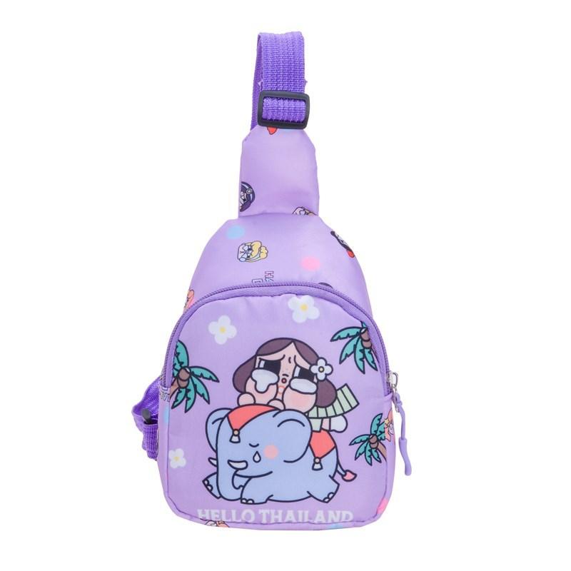 

Pattern Crybaby Single Shoulder Crossbody Bag For Kids Lightweight Breathable фіолетовий