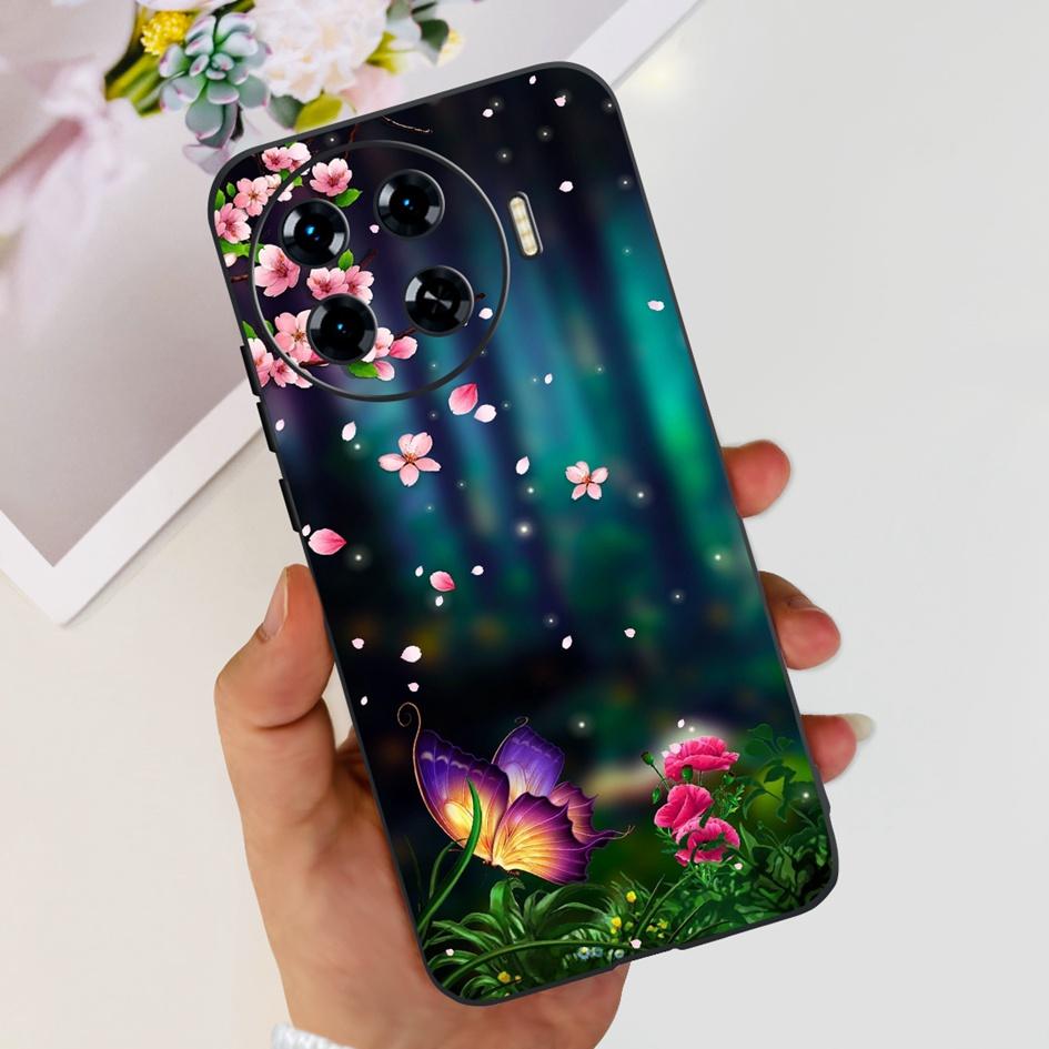 Für Tecno Spark 20 Pro+ KJ7 Hülle 2024 Süßes Herz Dinosaurier Cartoon Stoßfest Weiche Hülle Für Tecno Spark 20 Pro Plus Etui Funda