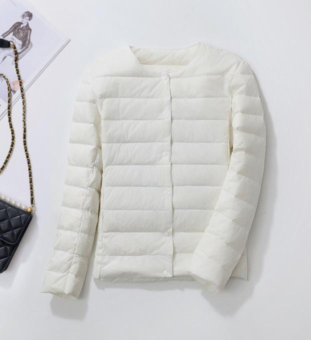 Women's Slim Fit Lightweight Down Jacket - 2023 Autumn/Winter Short Hooded Fashion Coat