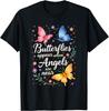 Butterflies Appear When Are Near Graphic Tee Casual Cotton Short Sleeve Round Neck T-Shirt