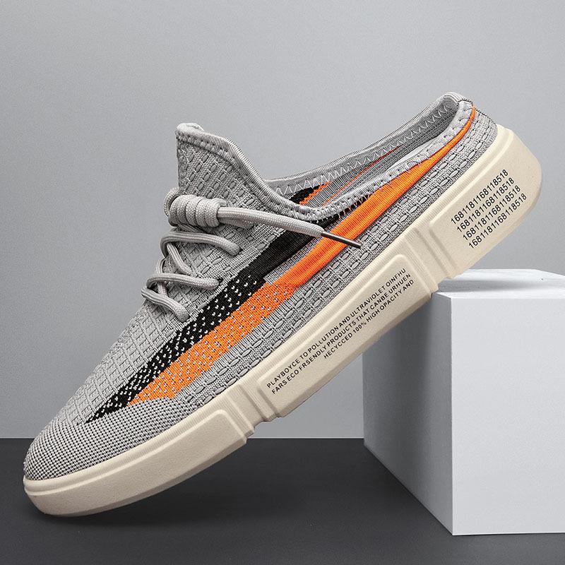 

2025 Summer New Men s Breathable Odor-Resistant Mesh Slip-On Backless Canvas Slide Sandals 39 бежевий