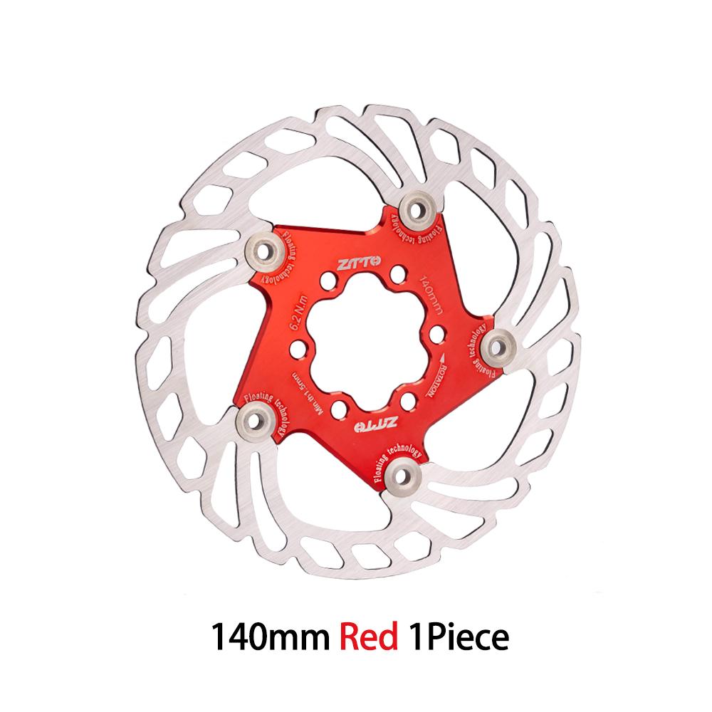

ZTTO Bicycle Disc Brake Floating Rotor 6-bolt 203mm180mm 160mm High Strength Steel Fit Any Pads For MTB Road Bike 140mm Red