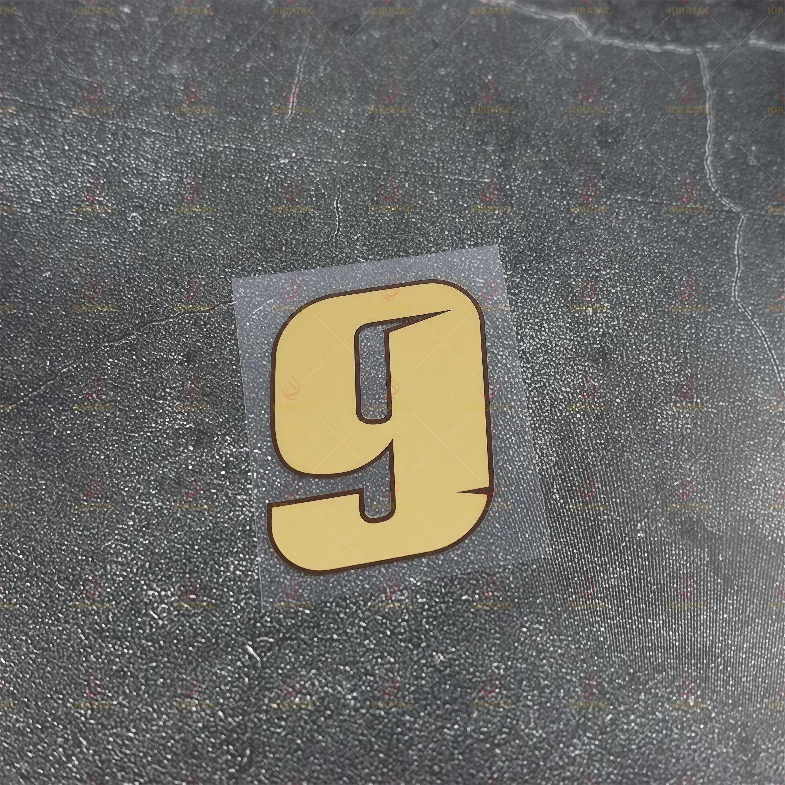 

1 шт. Золотые наклейки с номерами 0-9 Водонепроницаемые для обтекателя мотоцикла, топливного бака, шлема, окон автомобиля, скутеров, виниловые наклейки S-High 5cm