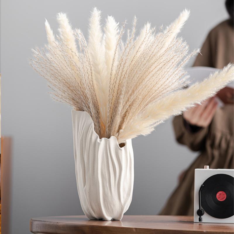 Creative Nordic Ceramic Irregular Vases, Home Living Room Desktop Office Decorations, Modern Minimalist, Flower Arrangement, 1Pc