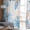 Marine Koraal in Zomer Tule Raamgordijnen voor Slaapkamer Luxe Huisdecoratie Draperieën in Woonkamer Chiffon Panelen