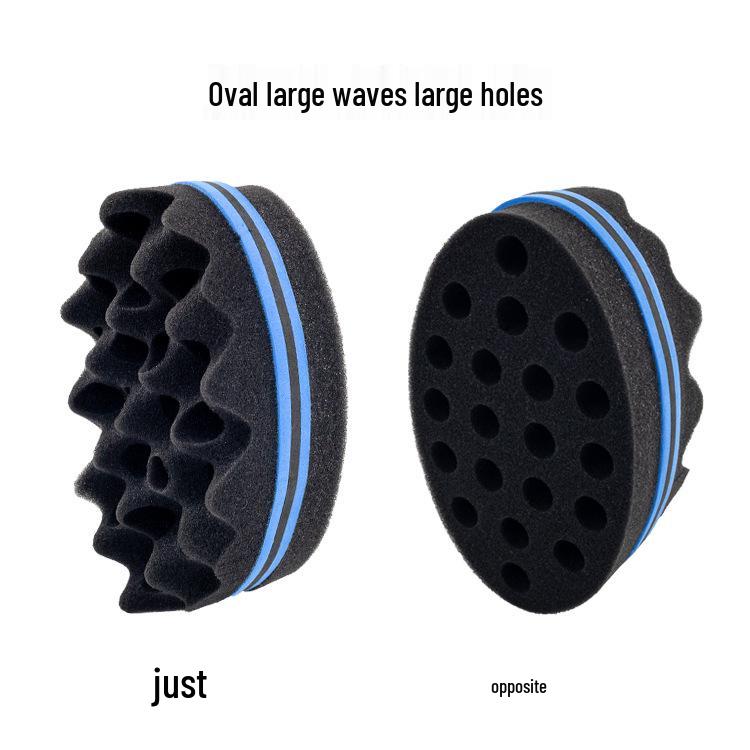 Oval Curling Sponge Roll Brush for Messy or Short Hair