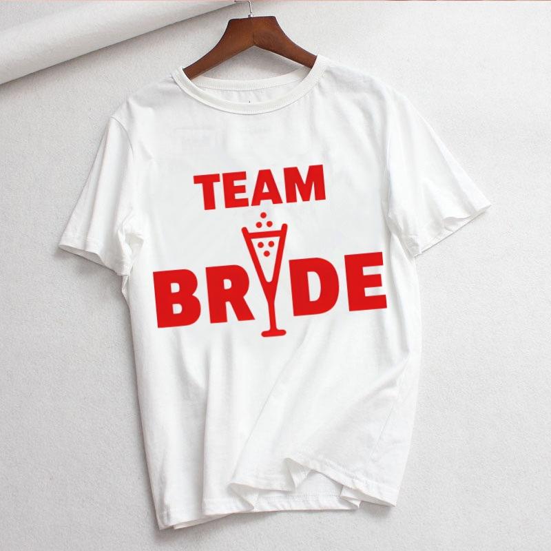 Bride Letter Wedding Bride To Be Bridal Hen Bachelorette Party Wedding Decoration Bridesmaid Women T Shirt Harajuku Korean