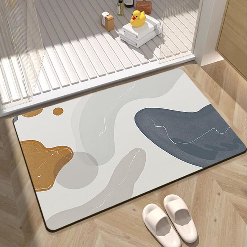 JANMEIJIA Bathroom Mat, Quick-Drying, Non-Slip, Absorbent Foot Mat for Bathroom Entrance, Home Use, Washroom Mat, 50*80cm