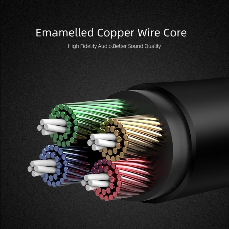 Cablu pentru căști de la 3,5 mm la 3 x 3,5 mm mufă de interfață cablu auxiliar cablu adaptor audio pentru dispozitive portabile cu port de 3,5 mm