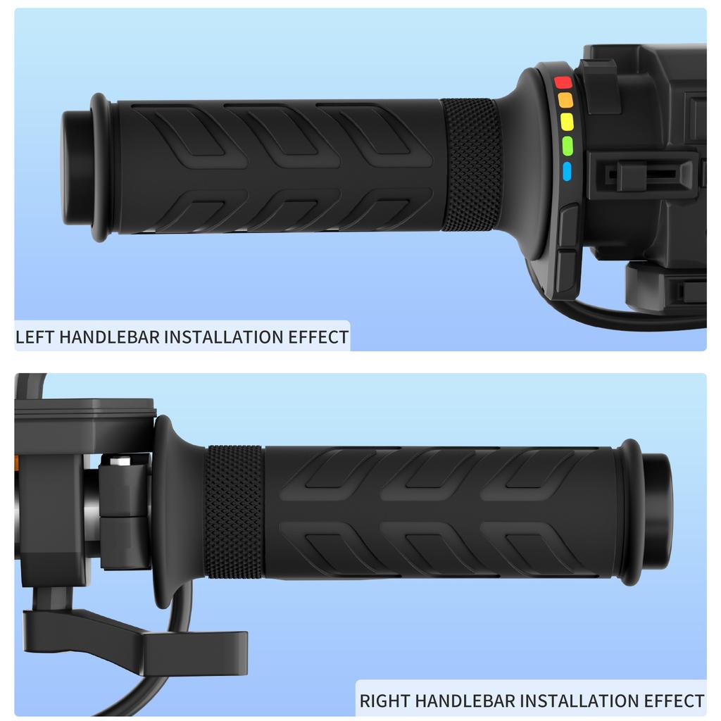 12V 22mm Motorcycle Heated Grips 5-Gear Temperature Adjustable Motorbike Hand Heated Grips Universal Motorcycle Hot Grips