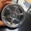 Metal Mini Road Wheel Rim, RAYs Aluminum Alloy Forged Refitting Wheel Model Modified Ornaments Desktop Display