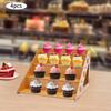 4-Pack 4-Tier Retail Display Rack, 15x14.5x10.5in Log Color - MDF Tabletop Stand for Cupcakes/Desserts/Soaps