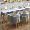 Marmor Nordisches Maniküre-Tisch-Stuhl-Set Salonmöbel Professioneller Maniküre-Tisch Moderner Einzel-Doppel-Leichter Luxus-Nageltisch