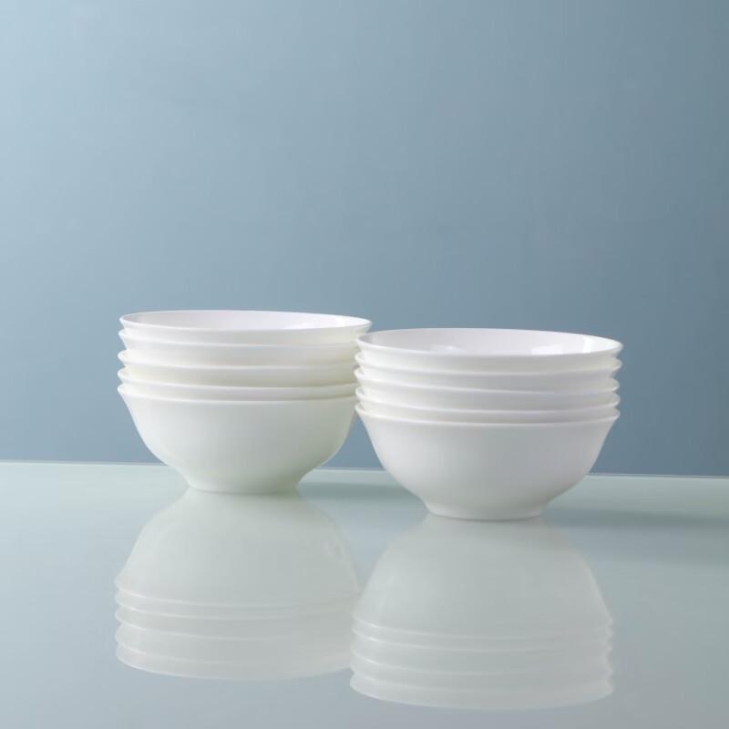 Jingdezhen Pure White Underglaze Bowl Set (10-Pack)