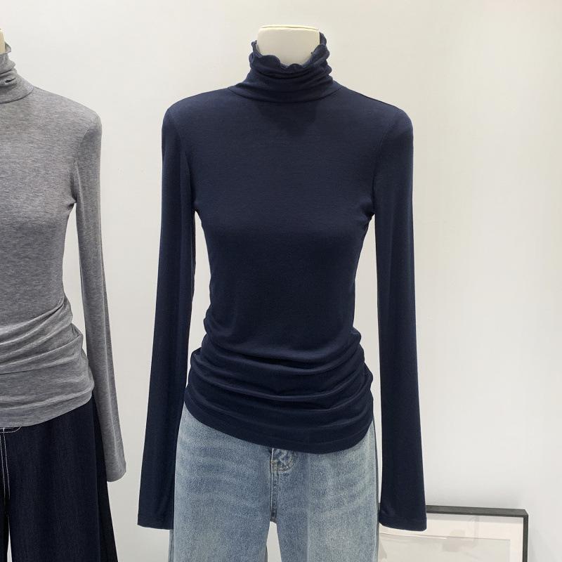

Women s Slim Fit Tencel Wool Base Layer Top - Half-High Neck, Autumn/Winter 2026 Small