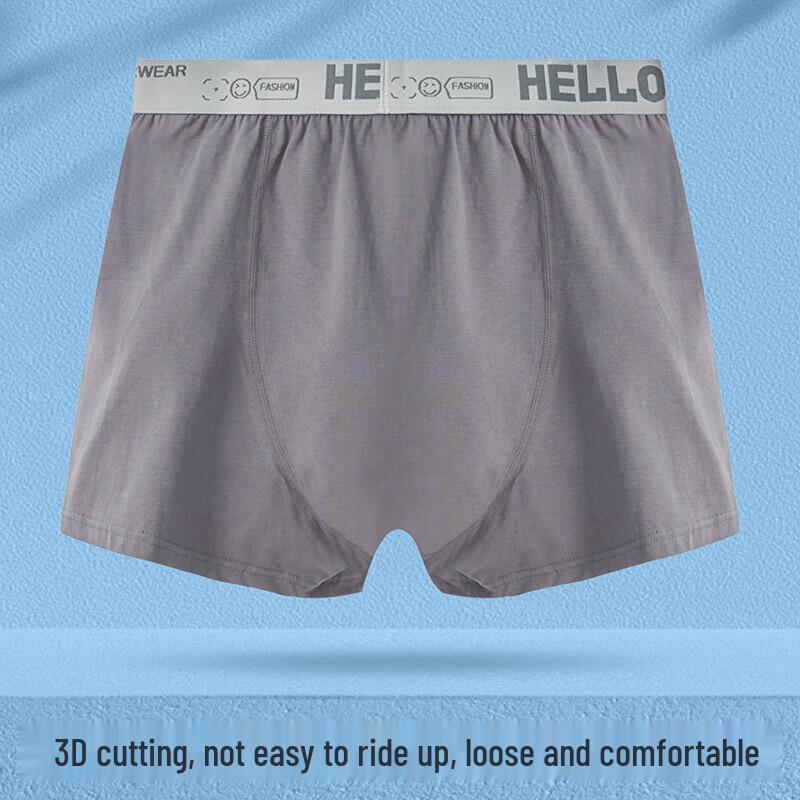 Yiershuang Men's Loose Fit Quick-Dry Boxer Shorts 3-Pack