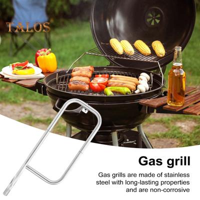 Grillbrennerrohr aus Edelstahl für Q100 Q1200-Gasgrills, 17 Zoll, Ersatzteil 69957/41657, gleichmäßige Hitze, einfach zu installieren, Ersatz des Gasgrill-Flammenrohrs
