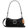 Ashton 20 Classic Logo Top Zip Closure Fabric And Leather Shoulder Bag Mini Women Shoulder Bag Black CCZ49-SVBK