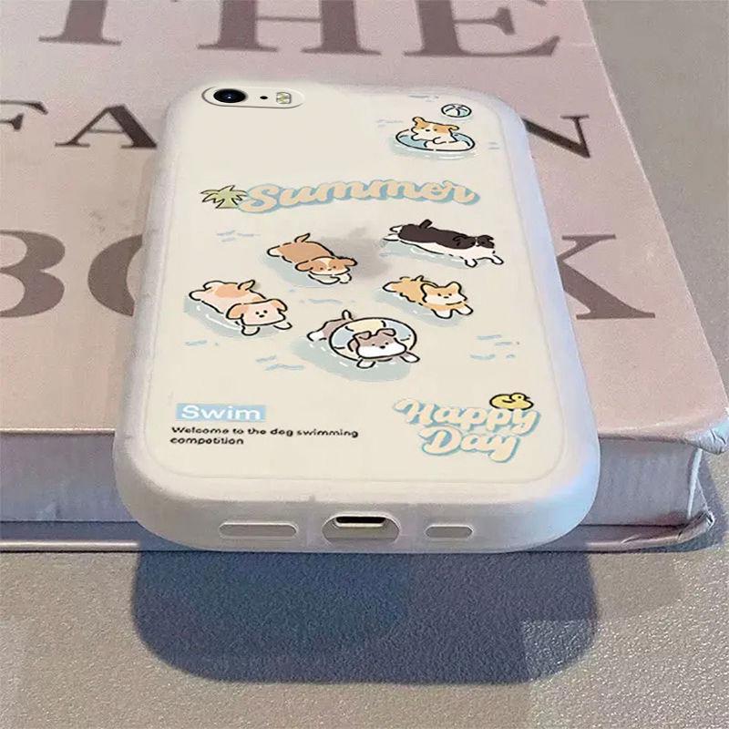 

Мягкий чехол Swimming Puppy для iPhone 16 Pro/14/13/12, SE, XR, XS Max, 7/8 Plus iPhone XS Max