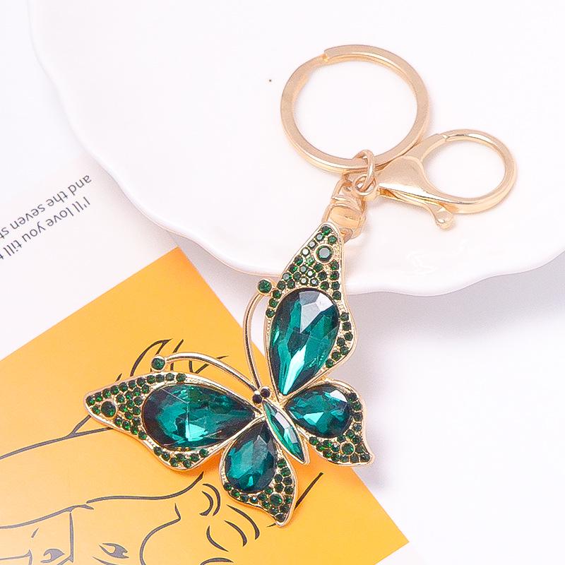 Butterfly Rhinestone Metal Keychain Pendant