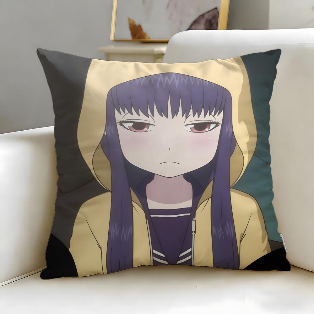 Classic Anime Hi Score Girl Cushion Cover Soft & Easy-Wash Pillow Case – Versatile for Couch, Bed, Travel and Office