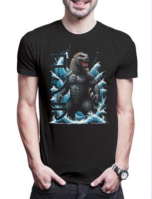 Nippon Monster Ανδρικό T-Shirt Ιαπωνία Νησί Gojira Kaiju Γιγάντιο Τέρας Godzilla