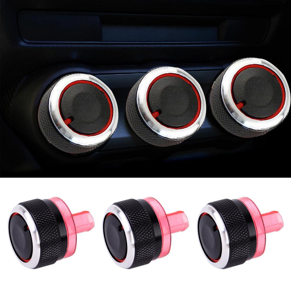 Set Of 3 Air Conditioning Climate Control Knob Button Switch Easy Installation For Peugeot 206 207 Car Interior Comfort
