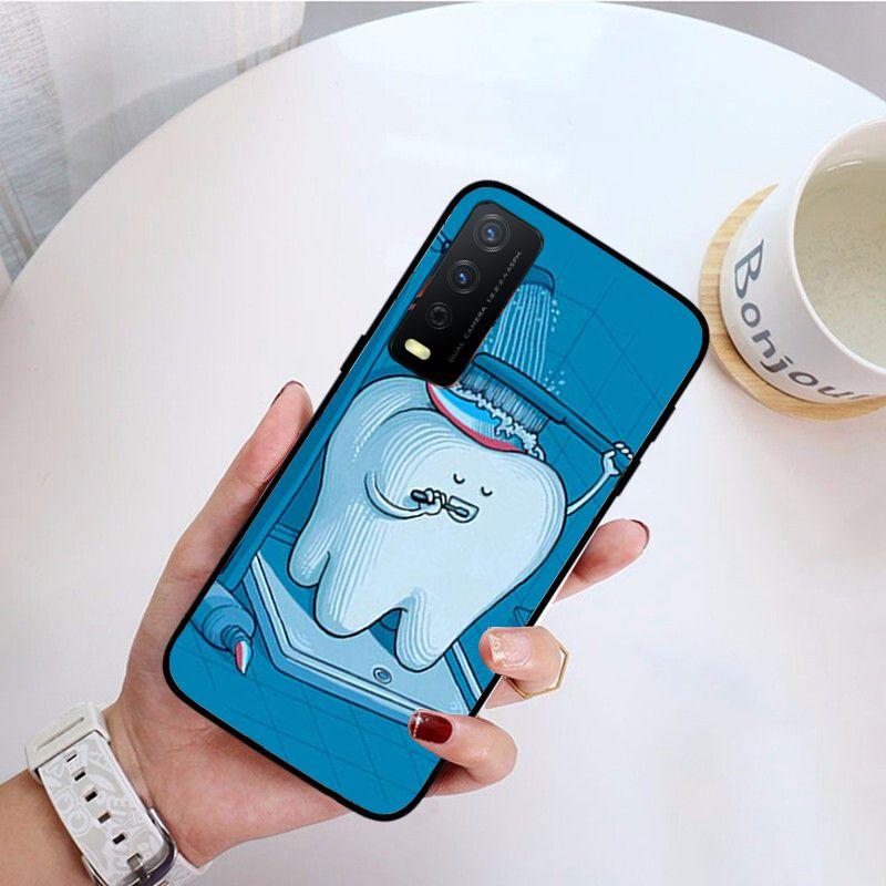 Funda Cartoon Lovely Dentist Tooth Phone Cover For Vivo Y31 Y30 Y33S Y11S Y12S Y17 Y20 Y20S Y21S Y1S Y53S Y15 Y19 Y91C V23 Cases