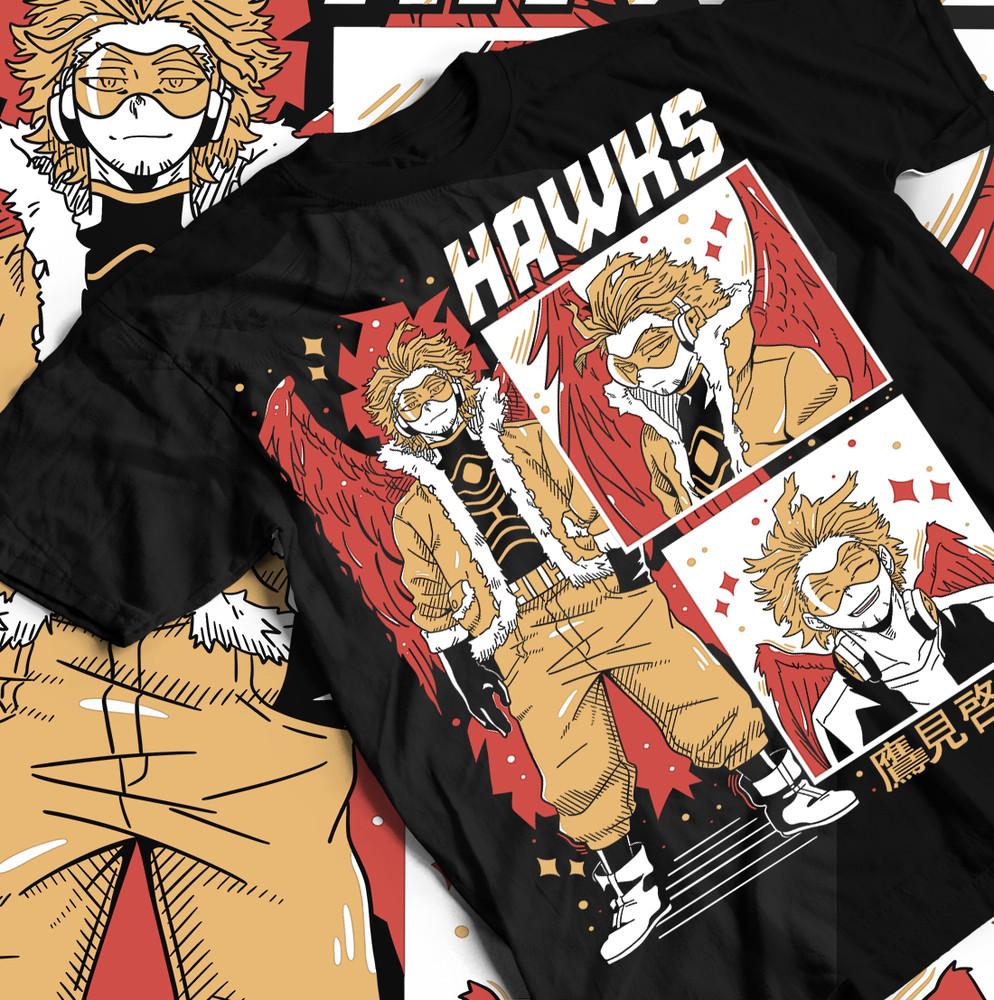 Unisex Manga Shirt, Anime Shirt, Anime Shirt, Manga Shirt, Japanese Anime Hawks