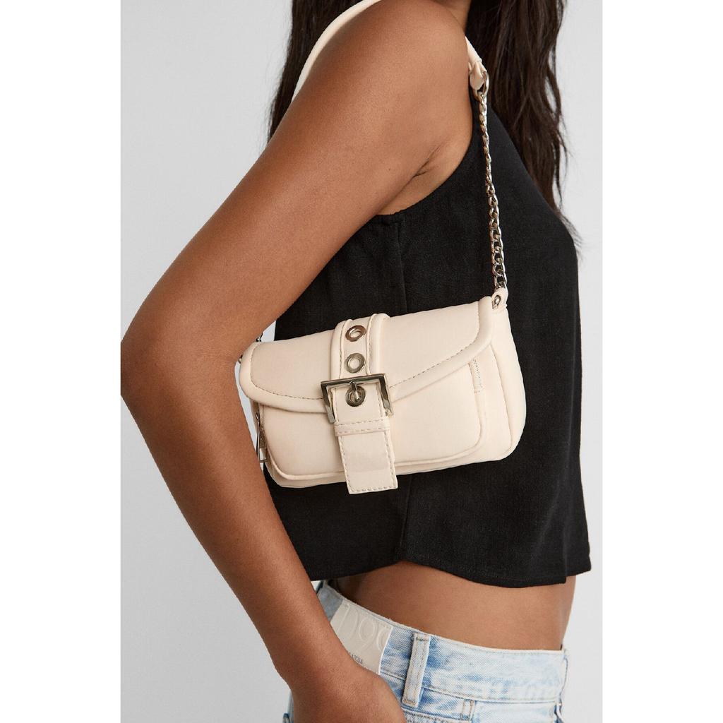 Bag With Buckle And Crossbody Strap