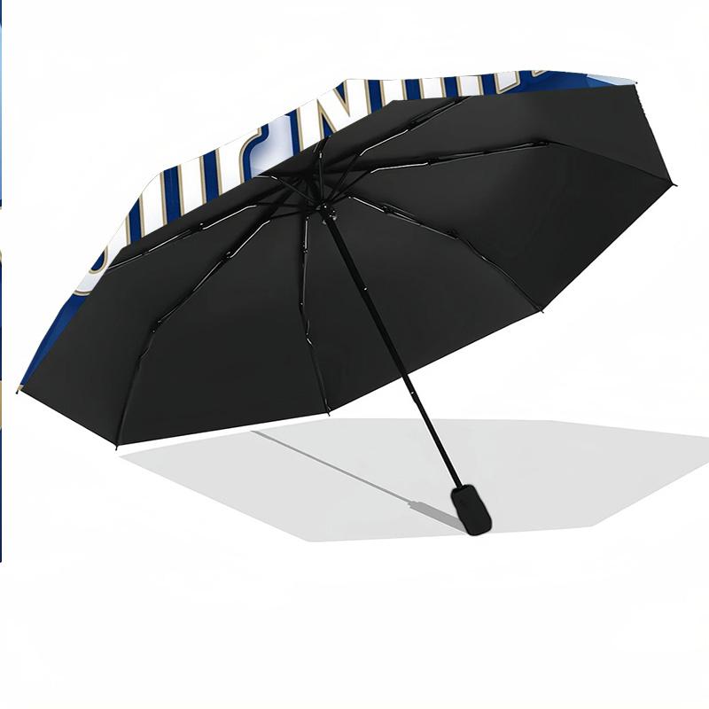 8 Rib Auto Folding Umbrella FC Zürich Print Custom Name Text Portable Rain Gear