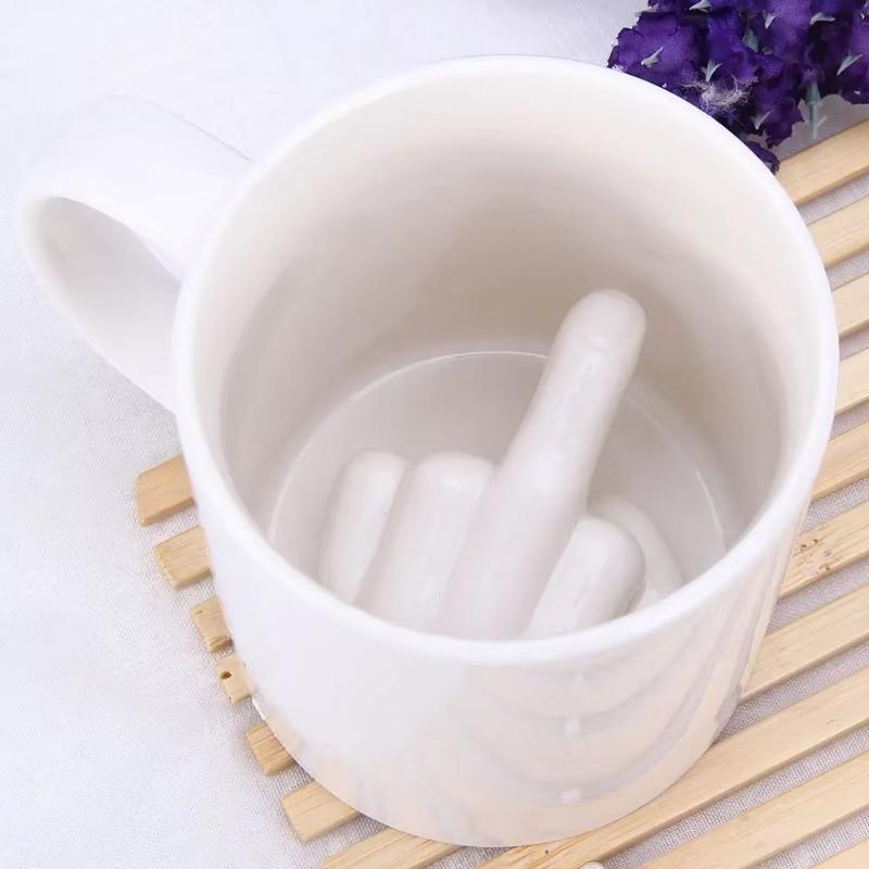 Creative Finger Cup Ceramic Cup High Beauty Funny Fak Cup Makeup Cup Gift Men's Water