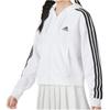 adidas Αθλητικό Μπουφάν με Κουκούλα με Τρεις Ρίγες Γυναικεία Μπουφάν Λευκό IK8387