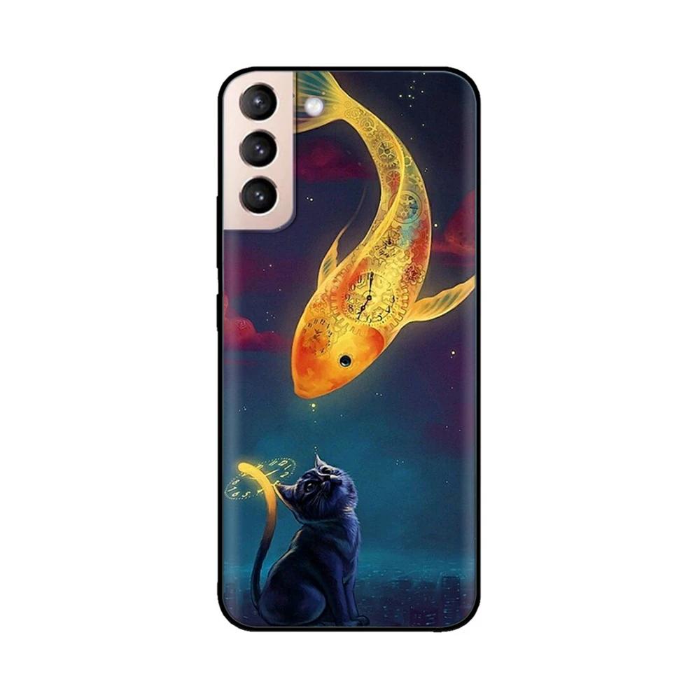 For Samsung Galaxy S21 Plus Case S21 ULTRA Heart-Butterfly Funda For Samsung S21 FE Case S 21 Protection Liquid Silicone Cover