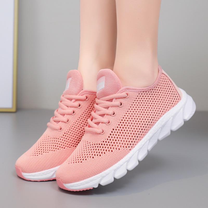 

Перфорированная дышащая обувь спортивная обувь повседневная обувь легкая противоскользящая обувь для бега женская обувь 42 розовый