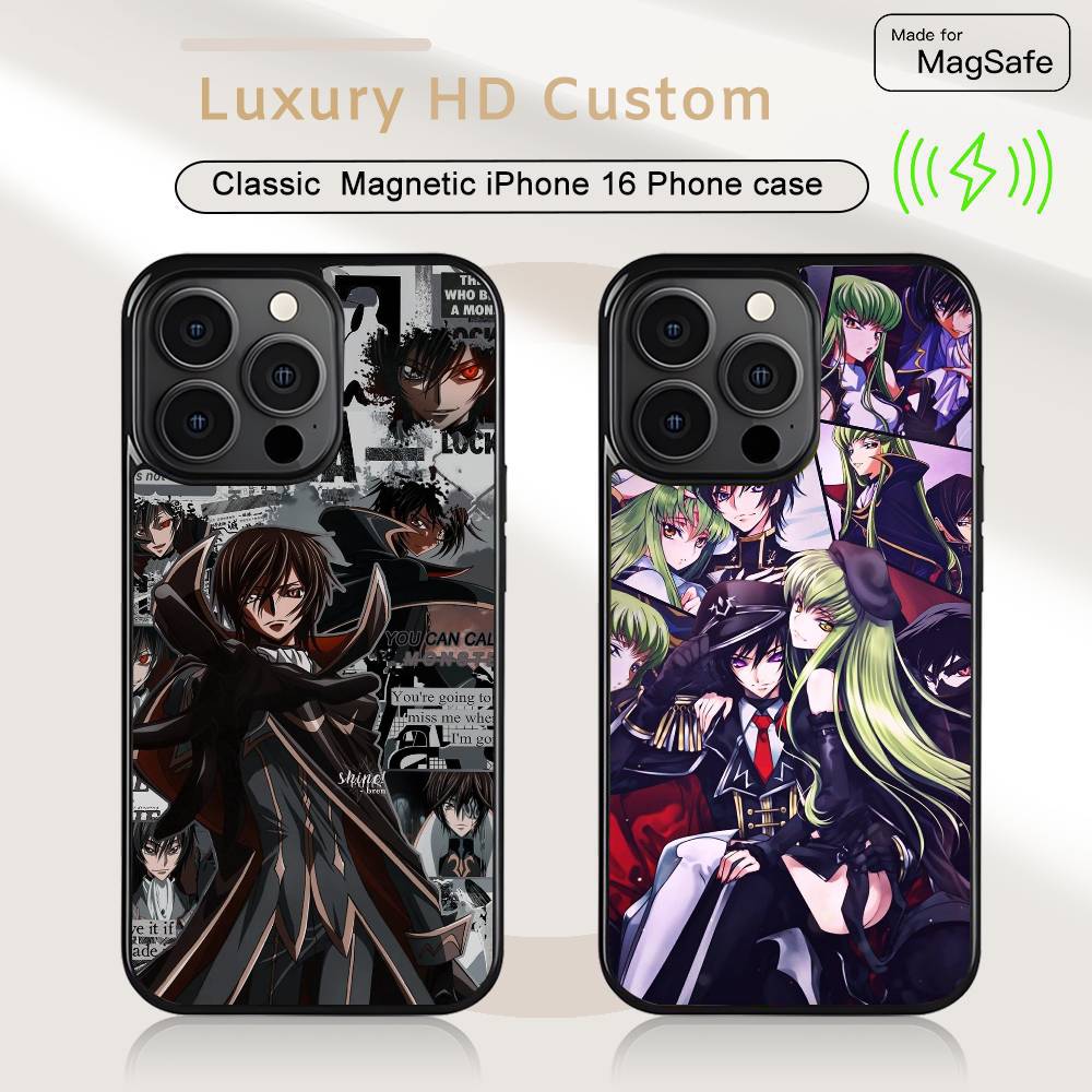 Anime C-Code Geass Phone Case Mobile Suitable For Apple 17 Air 16 PRO MAX 15 14 13 12 11 Patch Black Hard Shell