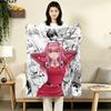 1 Stück Franxx Zero Two Gemustert Flanell Decke Geeignet für Alle Jahreszeiten Für Heimdekoration Wärme Und Komfort Geschenke Feiertagsgeschenk