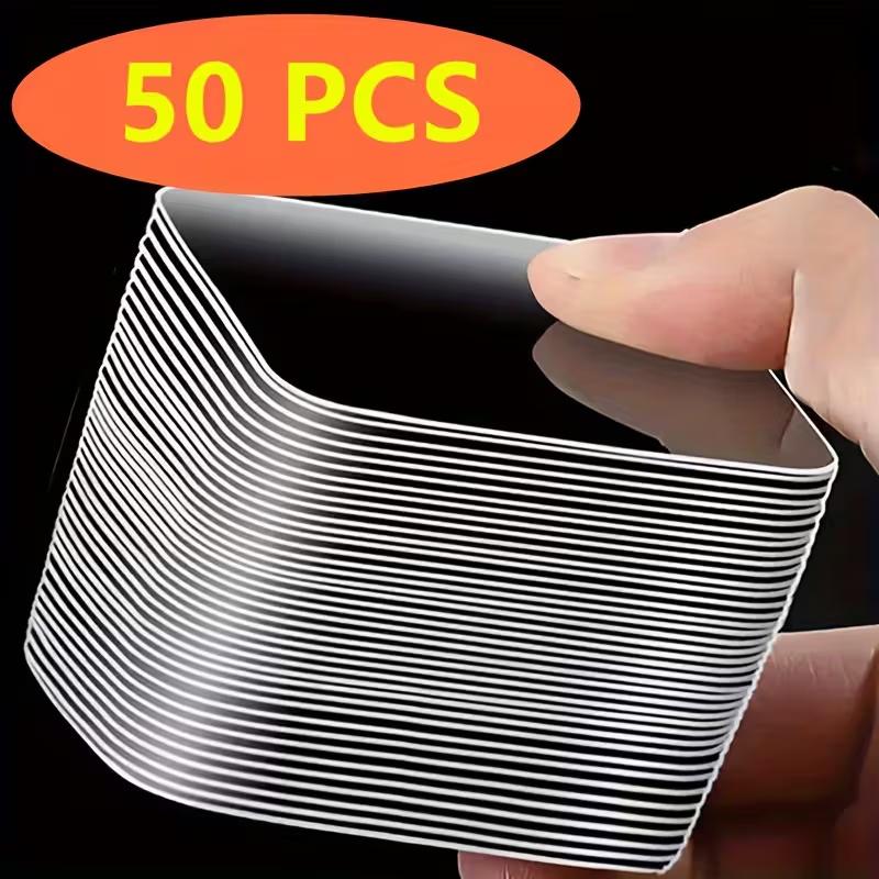 Heavy Duty Double Sided Adhesive Patches Nano Tape, Transparent Square Wall Stickers, Waterproof Removable No Residue Pad