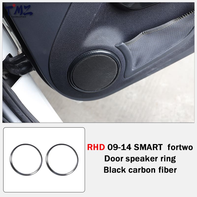 Right Hand Drive Vehicle Accessories with Carbon Fiber Pattern Black Navigation Panel Decorative for Benz SMARTfor Two Sticker