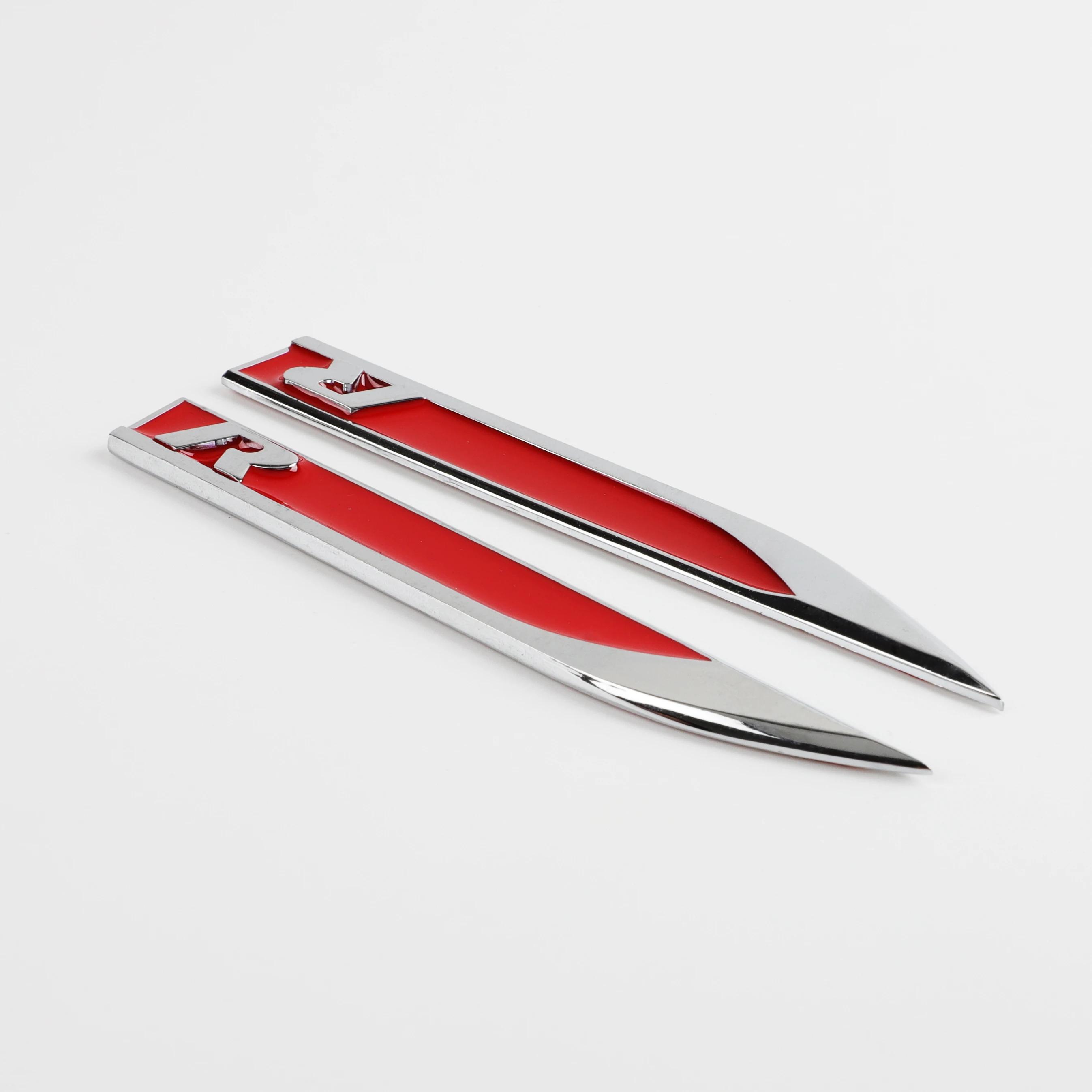 

2025 Hot 2pcs Car Body Fender Side Wing Sticker Emblem For Volkswagen R rline Polo T5 Golf 5 6 7 8 Passat b6 Arteon Scirocco GTD